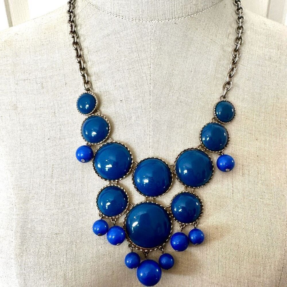 Blue statement necklace